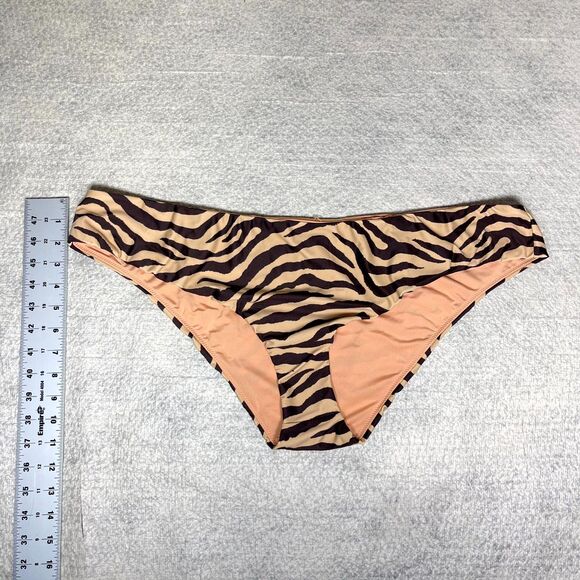 J.Crew Curved-waist cheeky bikini bottom in zebra stripe - swimwear Size 3X NEW - Picture 8 of 8